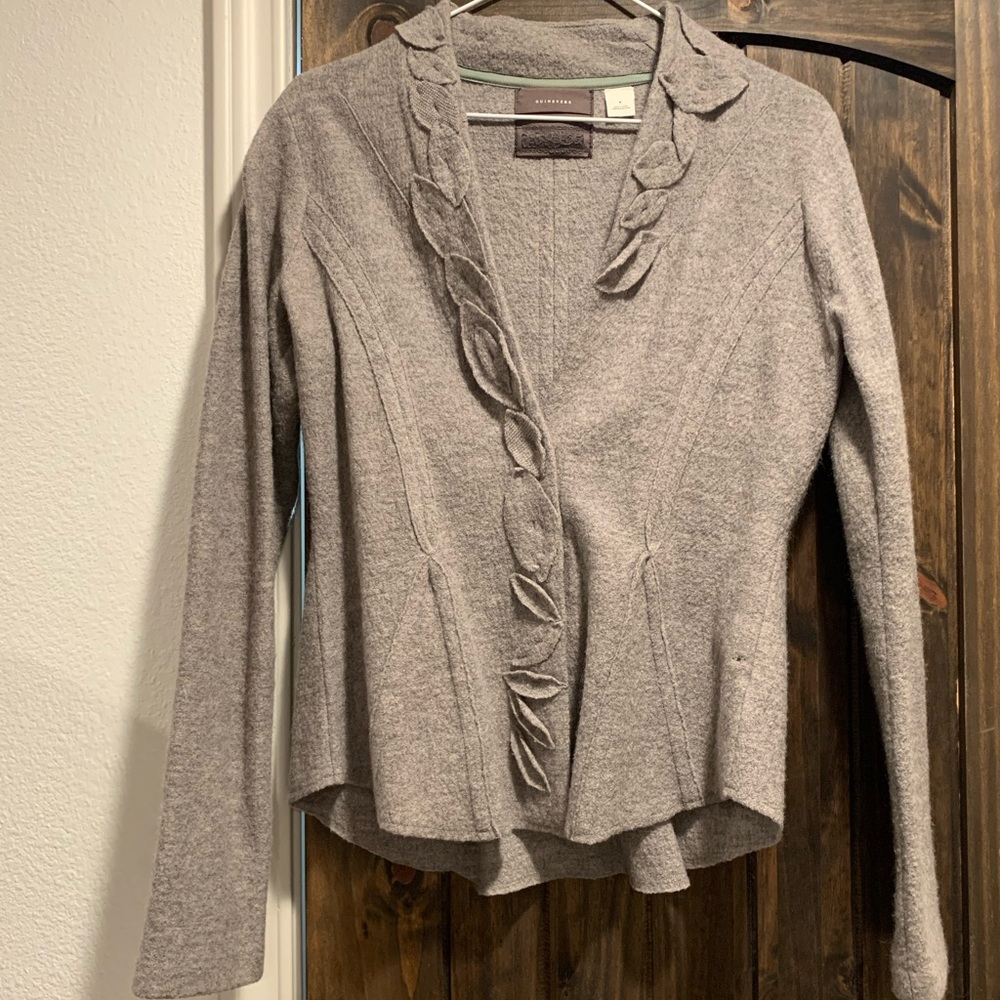 Guinevere 100% Merino Wool Grey Light Jacket